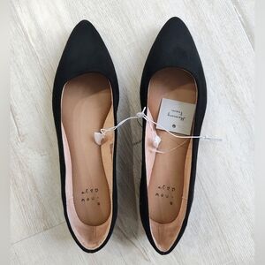 a new day Black Pointed Flats